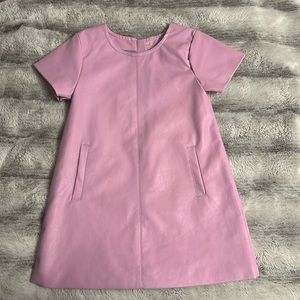 Faux Leather Toddler Dress